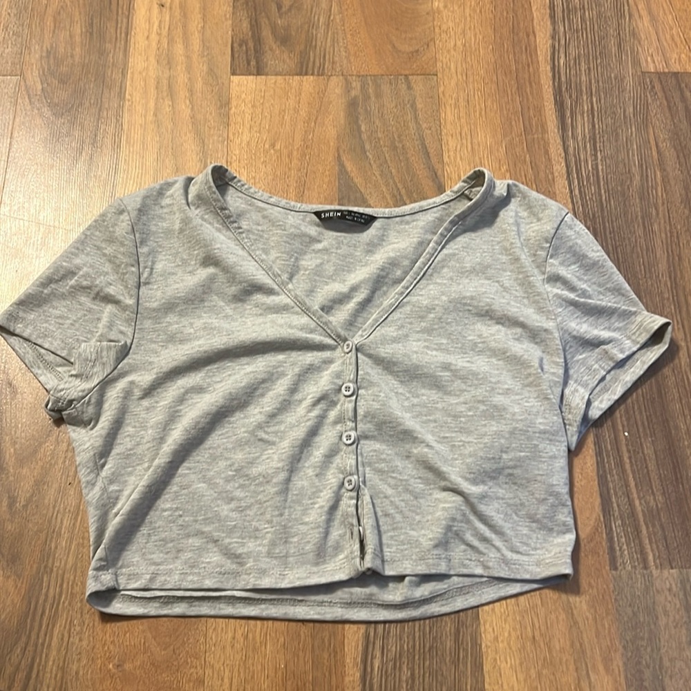 Grey crop top